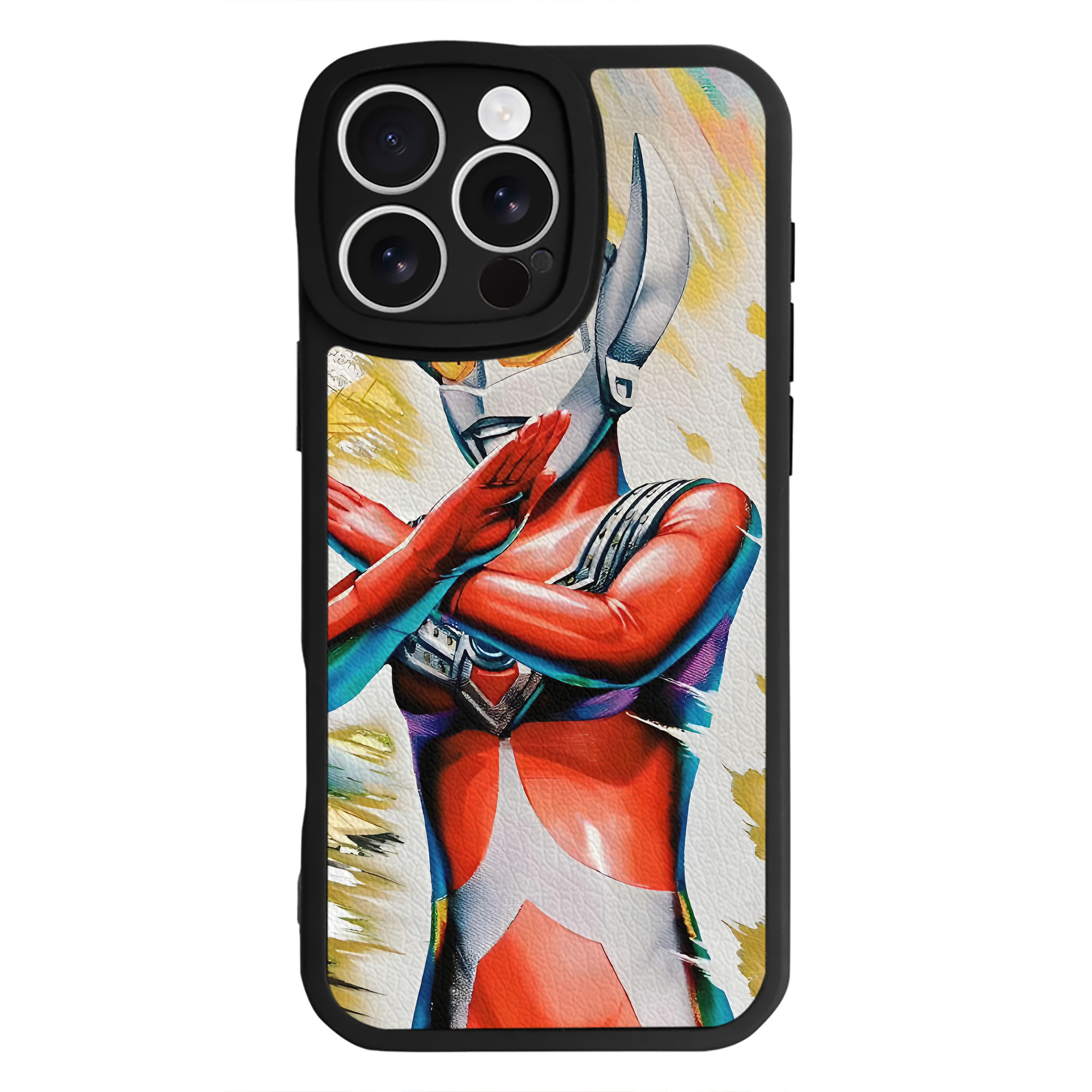 （画像用） ウルトラマン Ultraman 【iPhone 16シリーズ対応】シリコンスマホケース（レザー調） 材質：シリコン